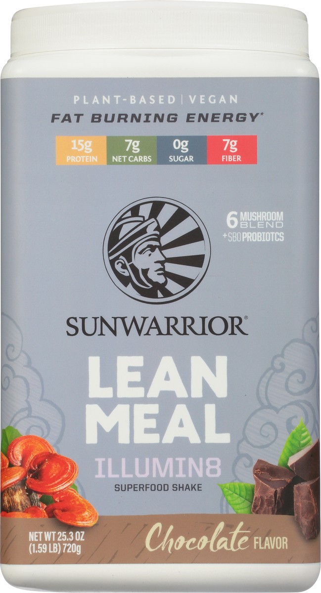 slide 2 of 9, Sunwarrior Lean Meal Chocolate, 720gm