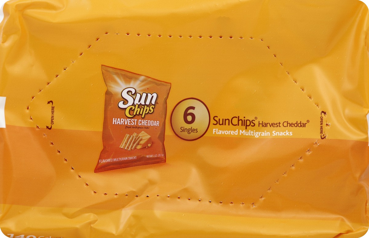 slide 2 of 6, SunChips Harvest Cheddar Chips, 6 ct; 1 oz