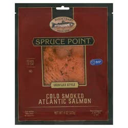 Ducktrap Spruce Point Gravlax Style Cold Smoked Atlantic Salmon 4 oz