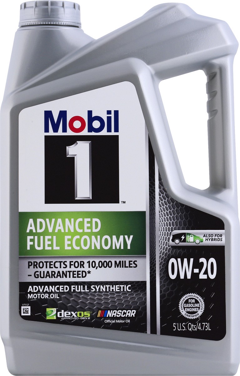 slide 3 of 9, Mobil 1 Advanced Fuel Economy Advanced Fuel Synthetic OW-20 Motor Oil 5 qt, 5 qt