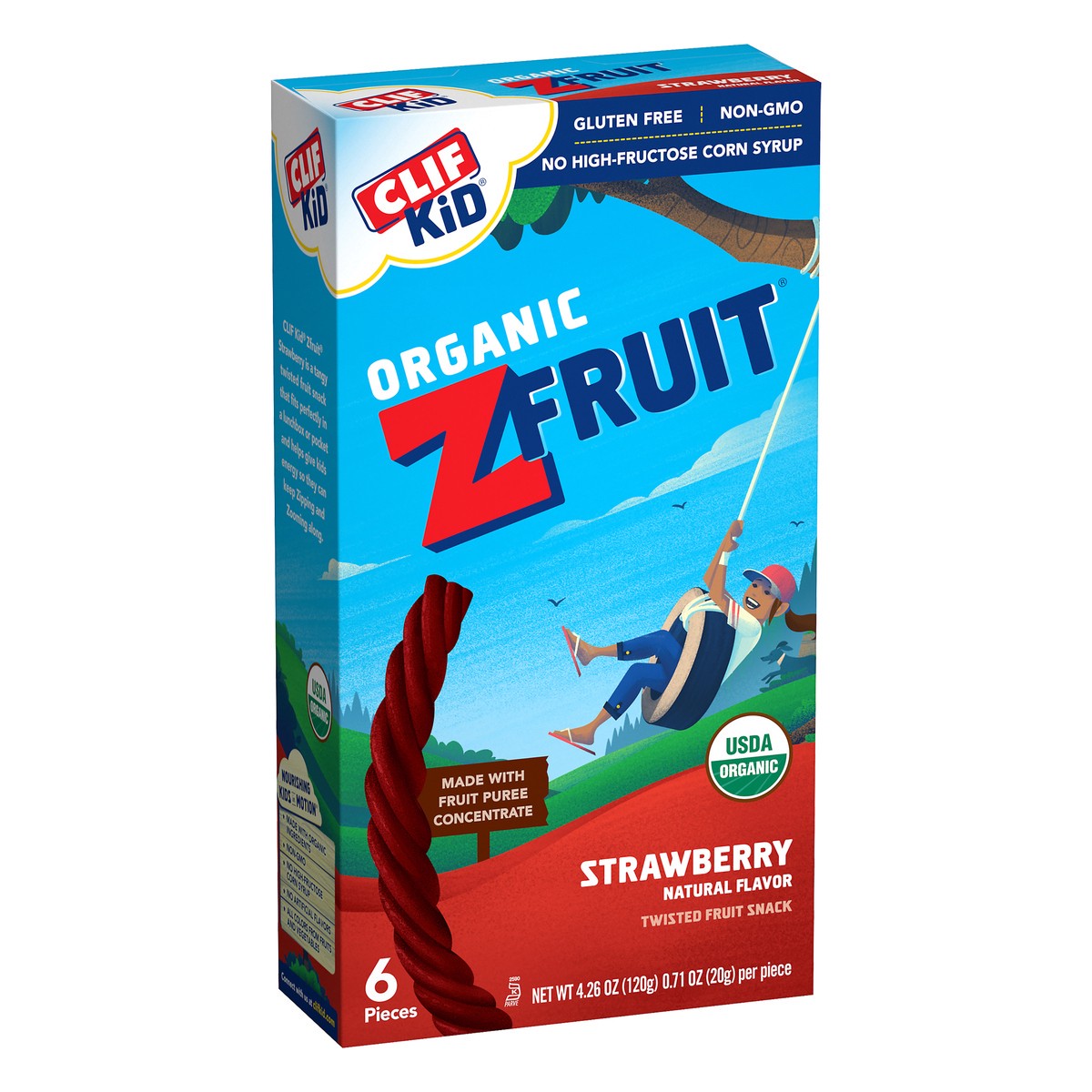 slide 2 of 11, CLIF Kid Organic Z Fruit Rope Strawberry, 0.7 oz