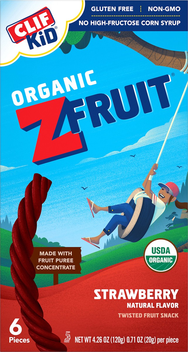slide 9 of 11, CLIF Kid Organic Z Fruit Rope Strawberry, 0.7 oz