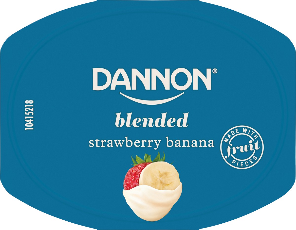 slide 4 of 10, Dannon Blended Low Fat Yogurt, Strawberry Banana, Gluten-Free, 5.3 oz., 5.3 oz