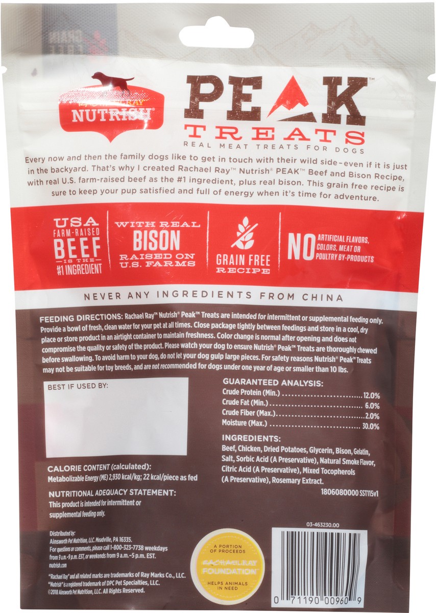 slide 3 of 11, Rachael Ray Nutrish PEAK Grain Free Dog Treats, Beef and Bison Recipe, 3 oz, 3 oz
