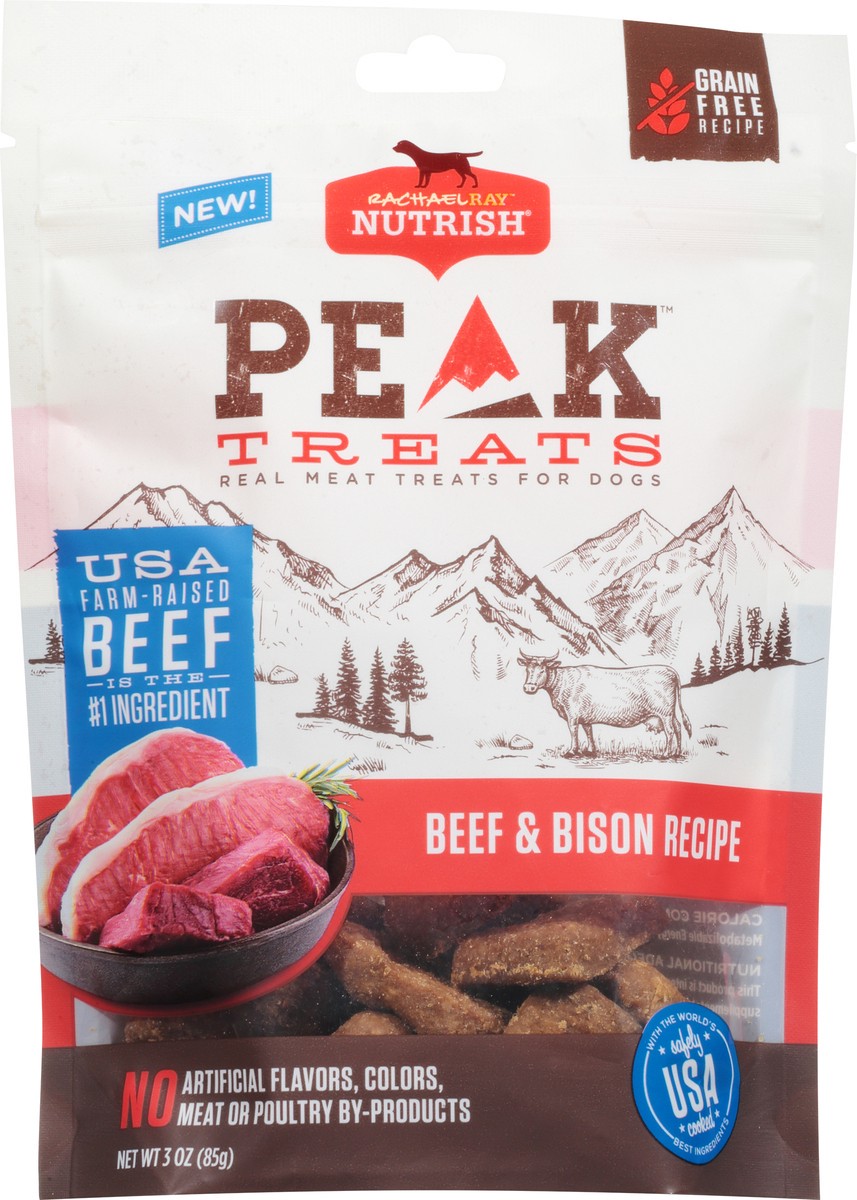 slide 5 of 11, Rachael Ray Nutrish PEAK Grain Free Dog Treats, Beef and Bison Recipe, 3 oz, 3 oz