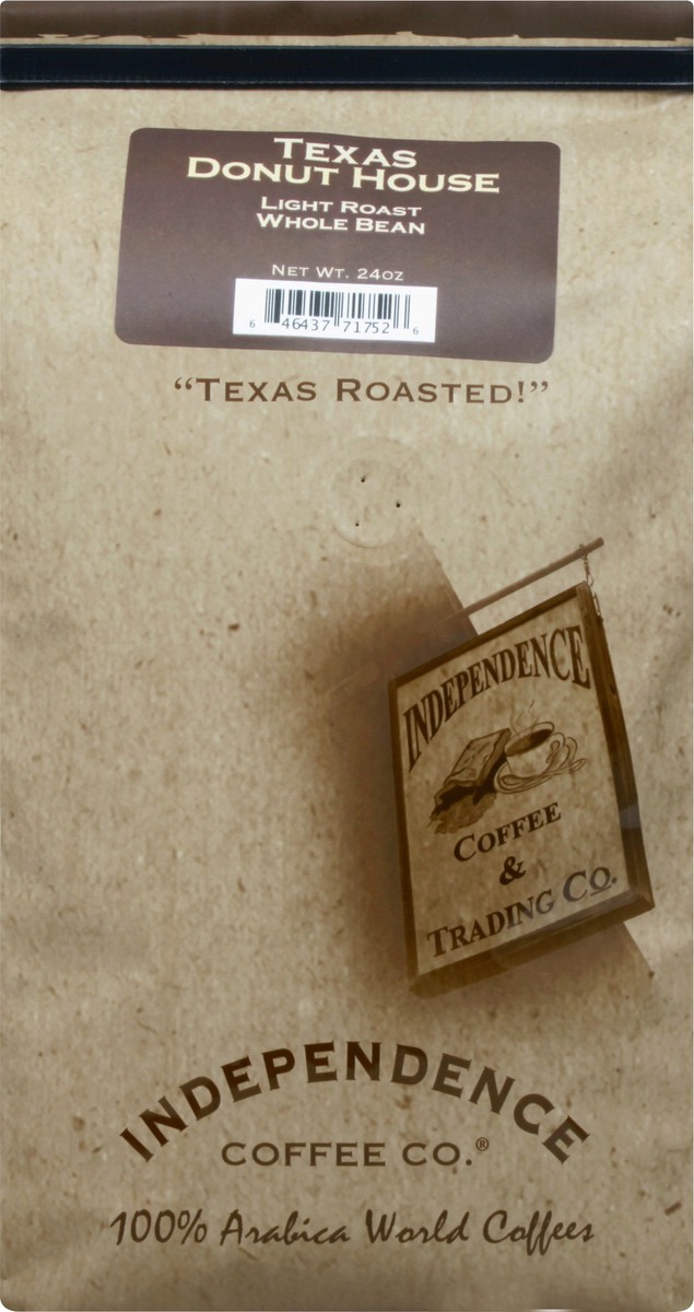 slide 1 of 9, Independence Coffee Co. Texas Donut House Light Roast Whole Bean Coffee - 24 oz, 24 oz