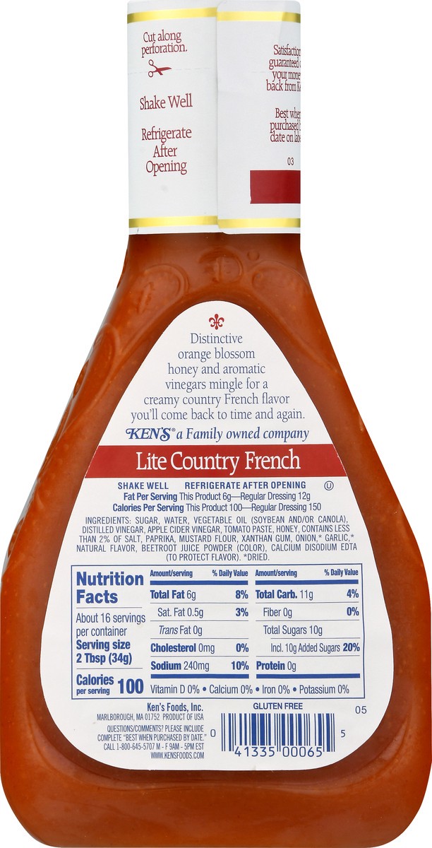 slide 5 of 9, Ken's Steak House Kens Lite Cntry French Dressing, 16 fl oz