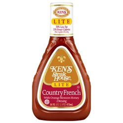 Ken's Steak House Lite Country French Dressing with Orange Blossom Honey 16 fl oz