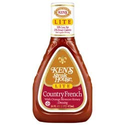 Ken's Steak House Lite Country French Dressing with Orange Blossom Honey 16 fl oz