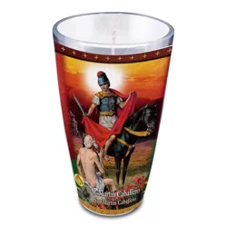St. Jude San Martin Caballero Drinking Glass Candle