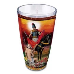St. Jude San Martin Caballero Drinking Glass Candle