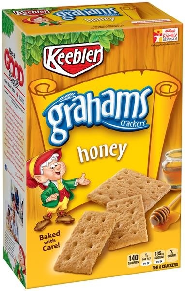 slide 1 of 1, Kellogg's Keebler Honey Graham Crackers, 16 oz