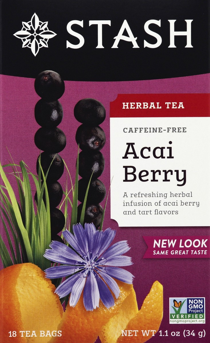 slide 4 of 5, Stash Caffeine Free Herbal Tea Bags Acai Berry, 18 ct; 1.1 oz