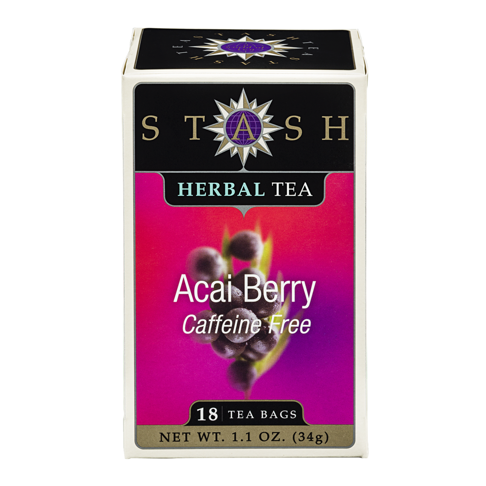 slide 1 of 5, Stash Caffeine Free Herbal Tea Bags Acai Berry, 18 ct; 1.1 oz