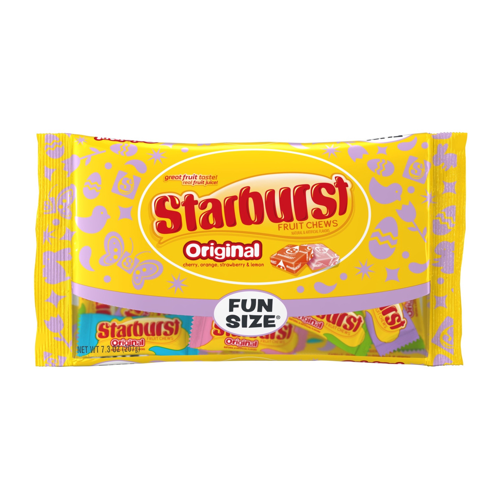 slide 1 of 6, Starburst Original Fruit Chews Easter Fun Size Candy Bag, 7.3 ounce, 7.3 oz