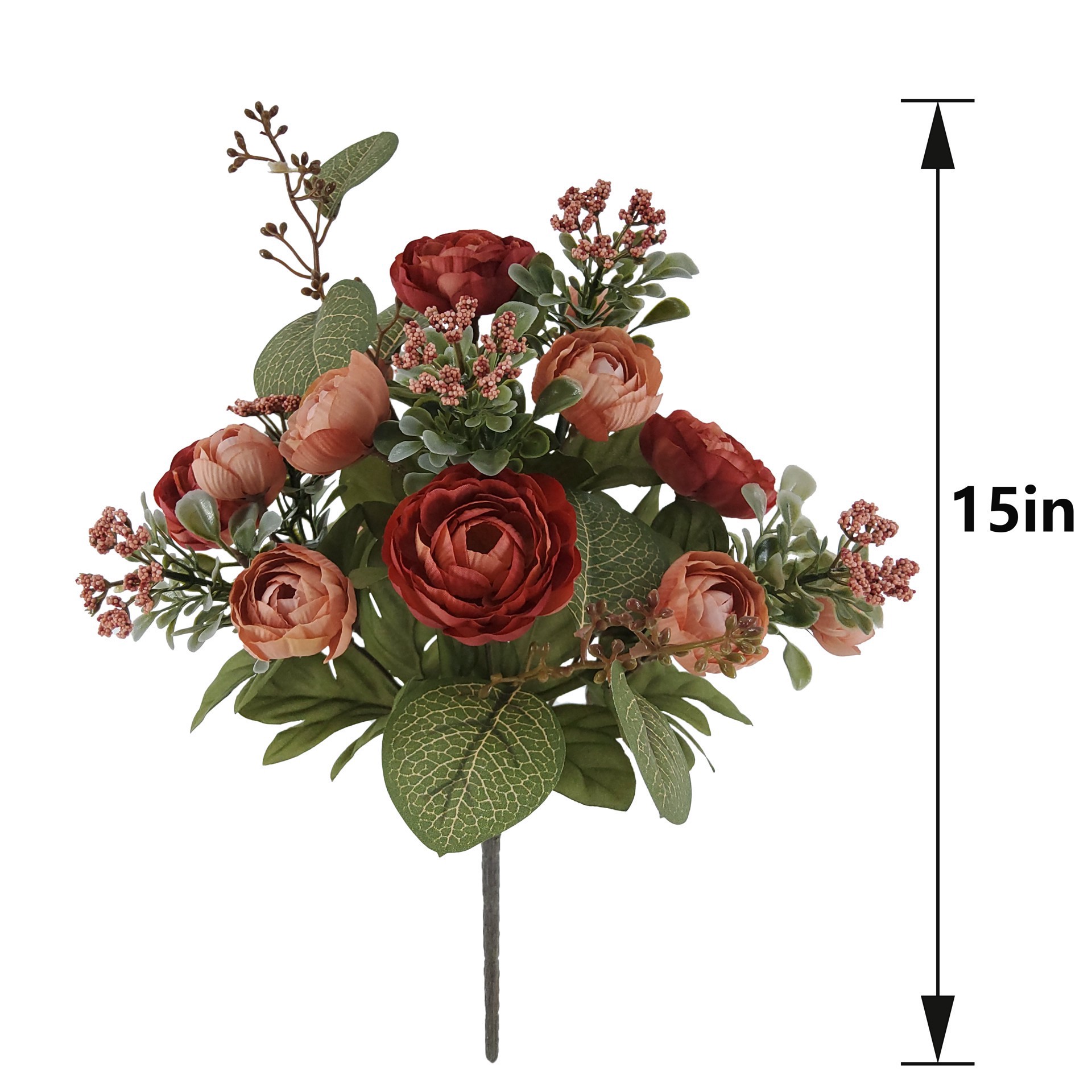 slide 3 of 3, 18" Ranunculus & Berry Deluxe Bush By Ashland, 18 in