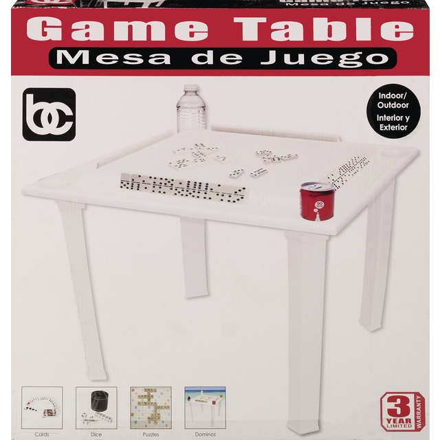slide 1 of 1, Bene Casa Game Table With Tile Racks And Drink Holder, 1 ct