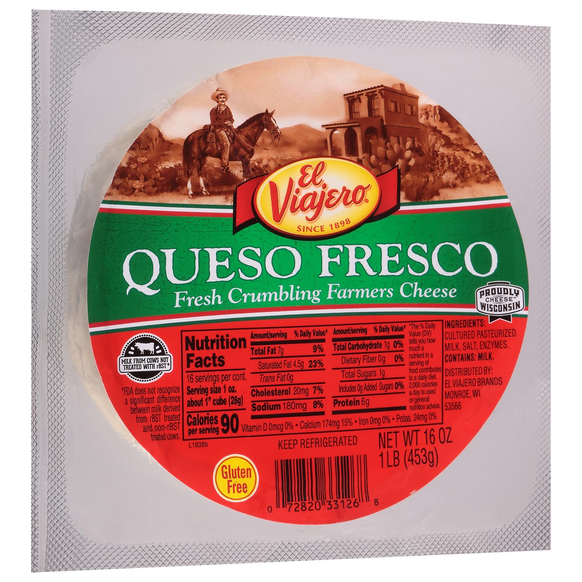 slide 2 of 9, El Viajero Queso Fresco Farmers Cheese 16 oz, 16 oz