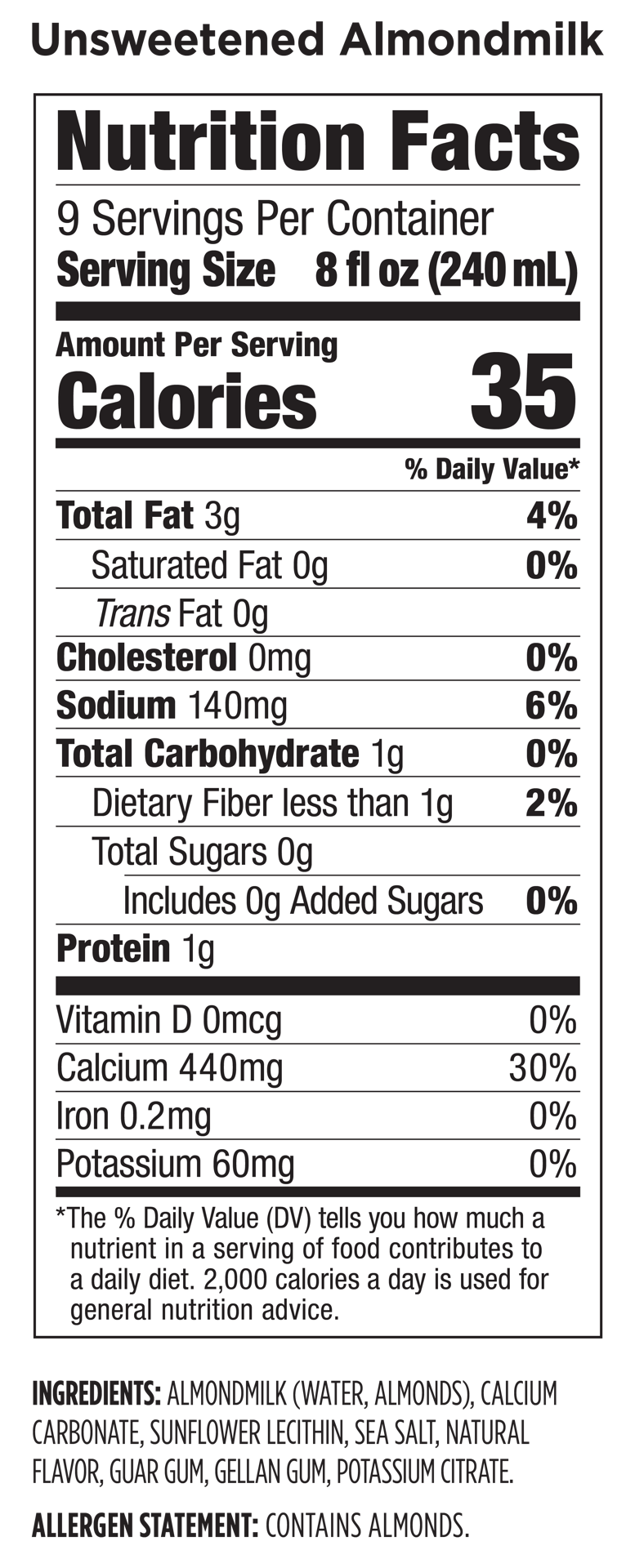 slide 2 of 2, Califia Farms Unsweetened Almondmilk 72 fl oz, 72 fl oz