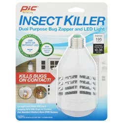 Pic Bug Zapper and LED Light Dual Purpose Insect Killer 1 ea