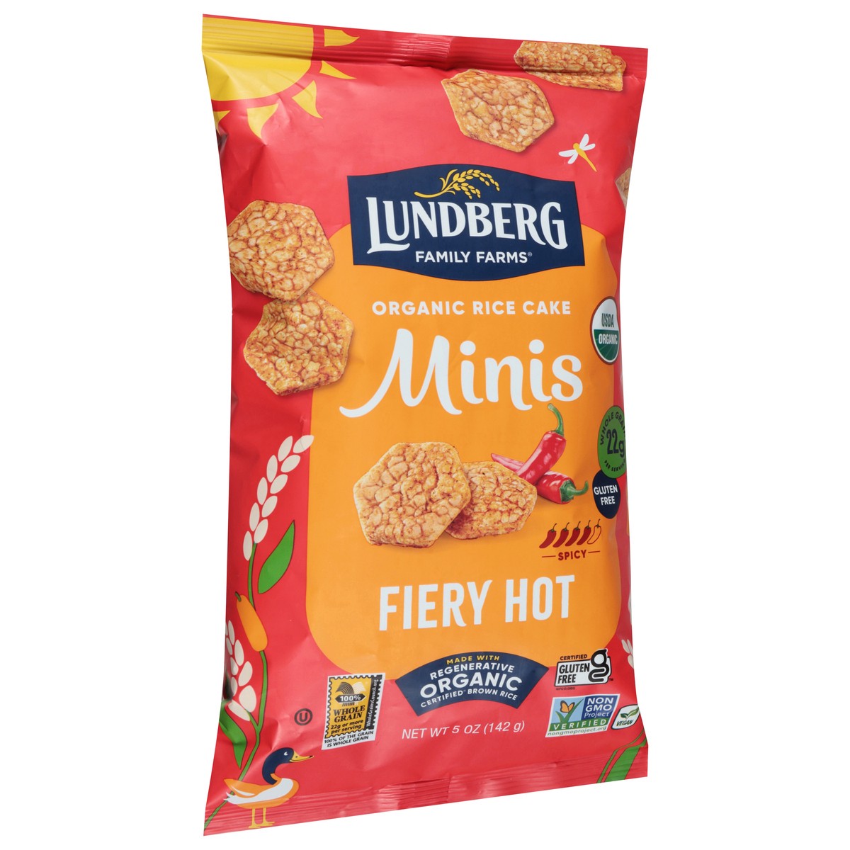 slide 13 of 14, Lundberg Family Farms Organic Fiery Hot Rice Cake 5 oz, 5 oz