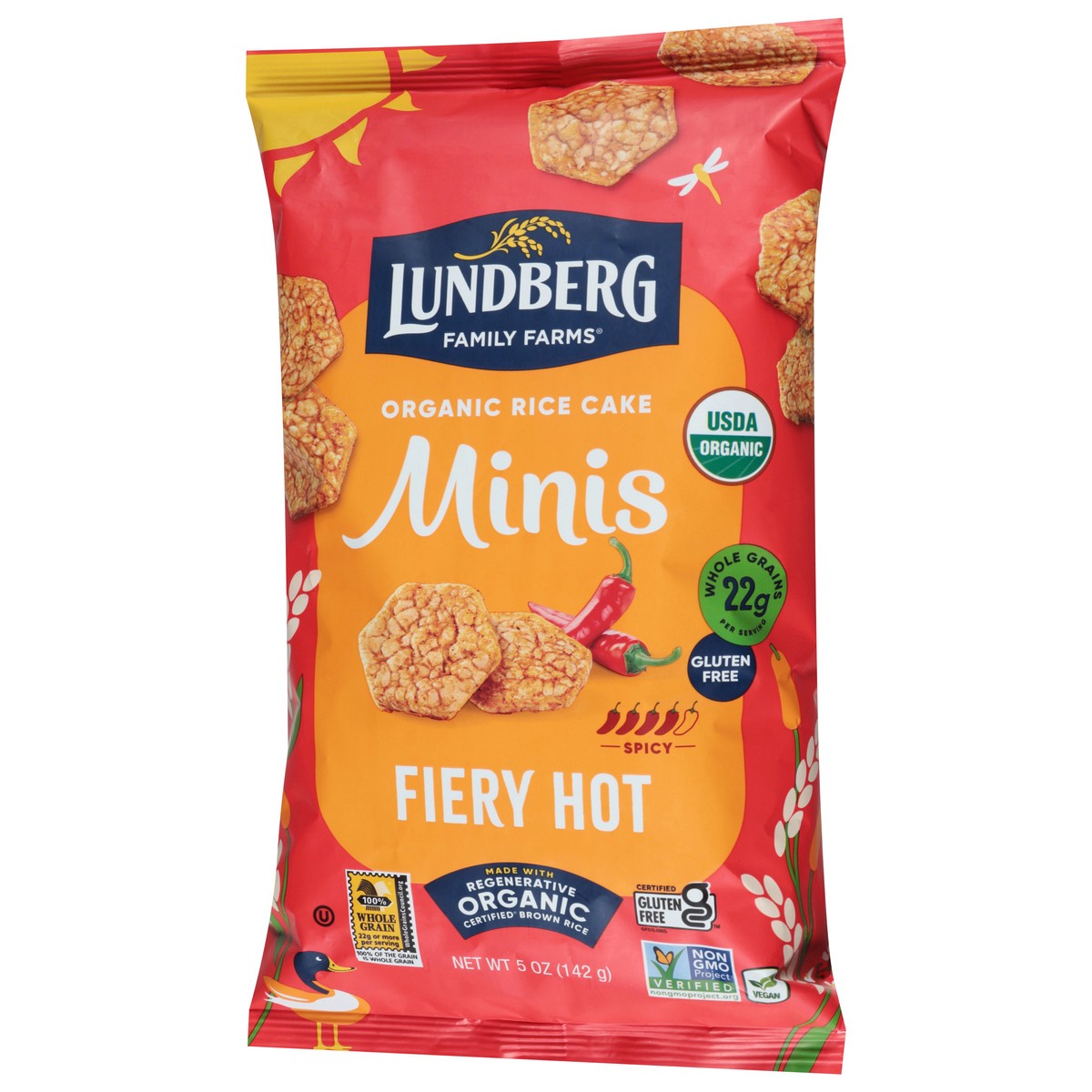 slide 14 of 14, Lundberg Family Farms Organic Fiery Hot Rice Cake 5 oz, 5 oz