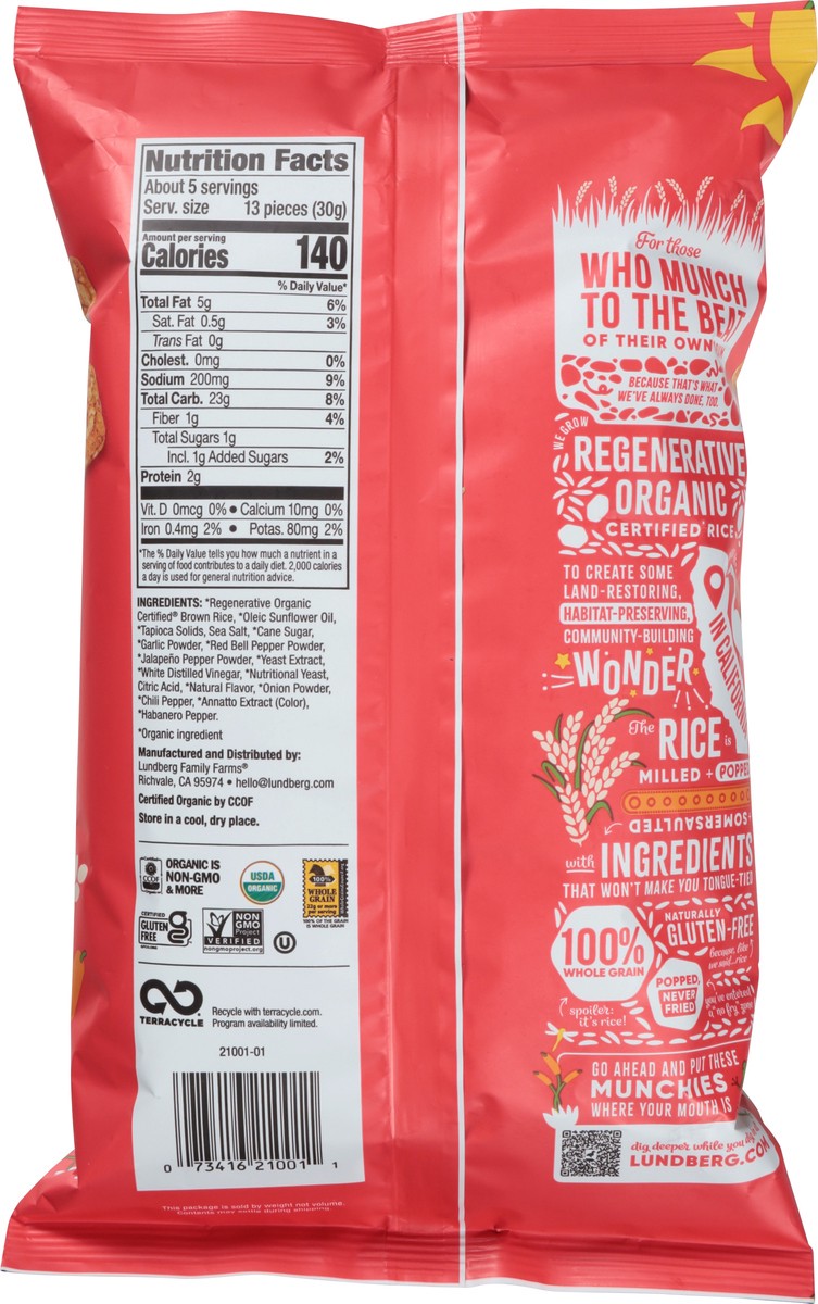 slide 4 of 14, Lundberg Family Farms Organic Fiery Hot Rice Cake 5 oz, 5 oz