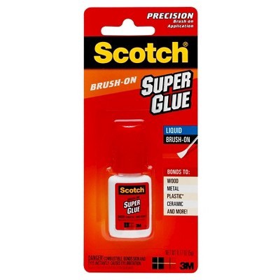 slide 1 of 5, Scotch Super Glue Liquid Brush-On, 0.17 oz