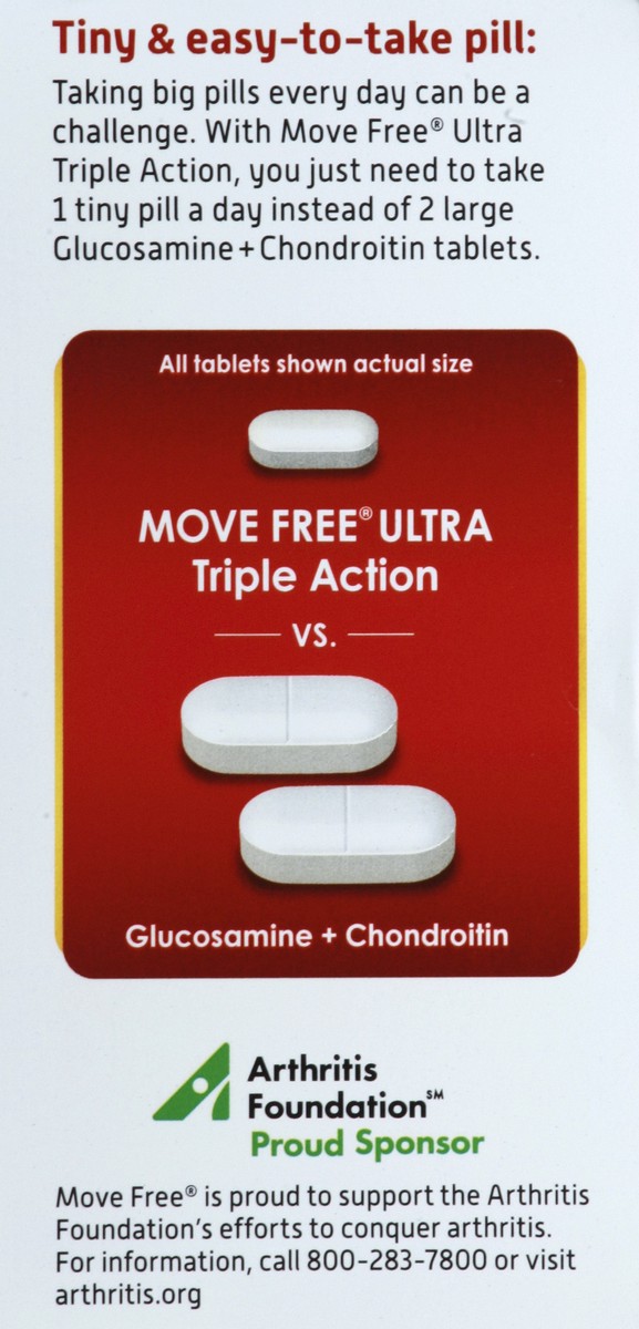 slide 9 of 9, MOVEFREE Move Free Ultra Triple Action Value Pack, 64 Tablets, 64 ct