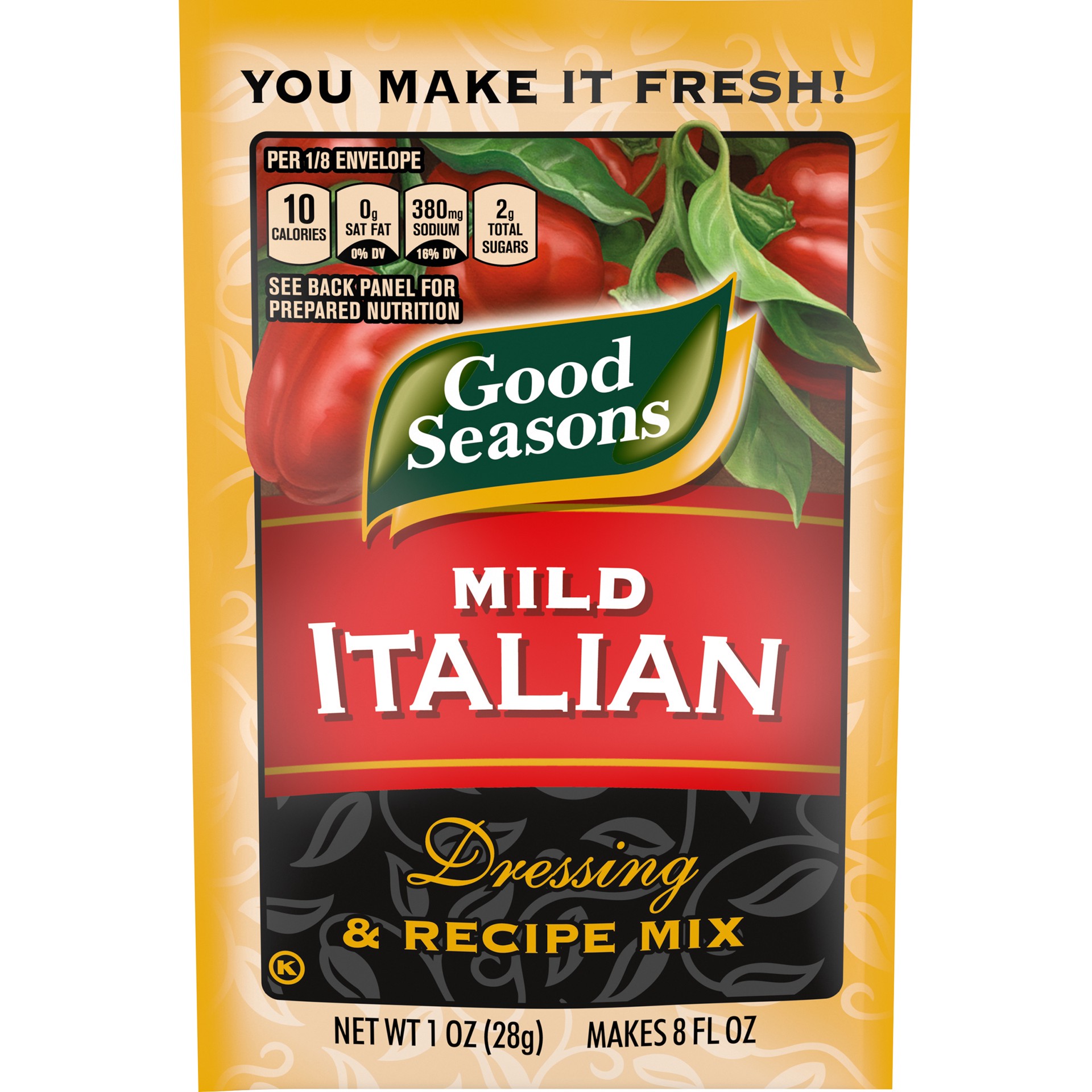 slide 1 of 5, Good Seasons Mild Italian Dressing & Recipe Seasoning Mix, 1 oz Packet, 1 oz