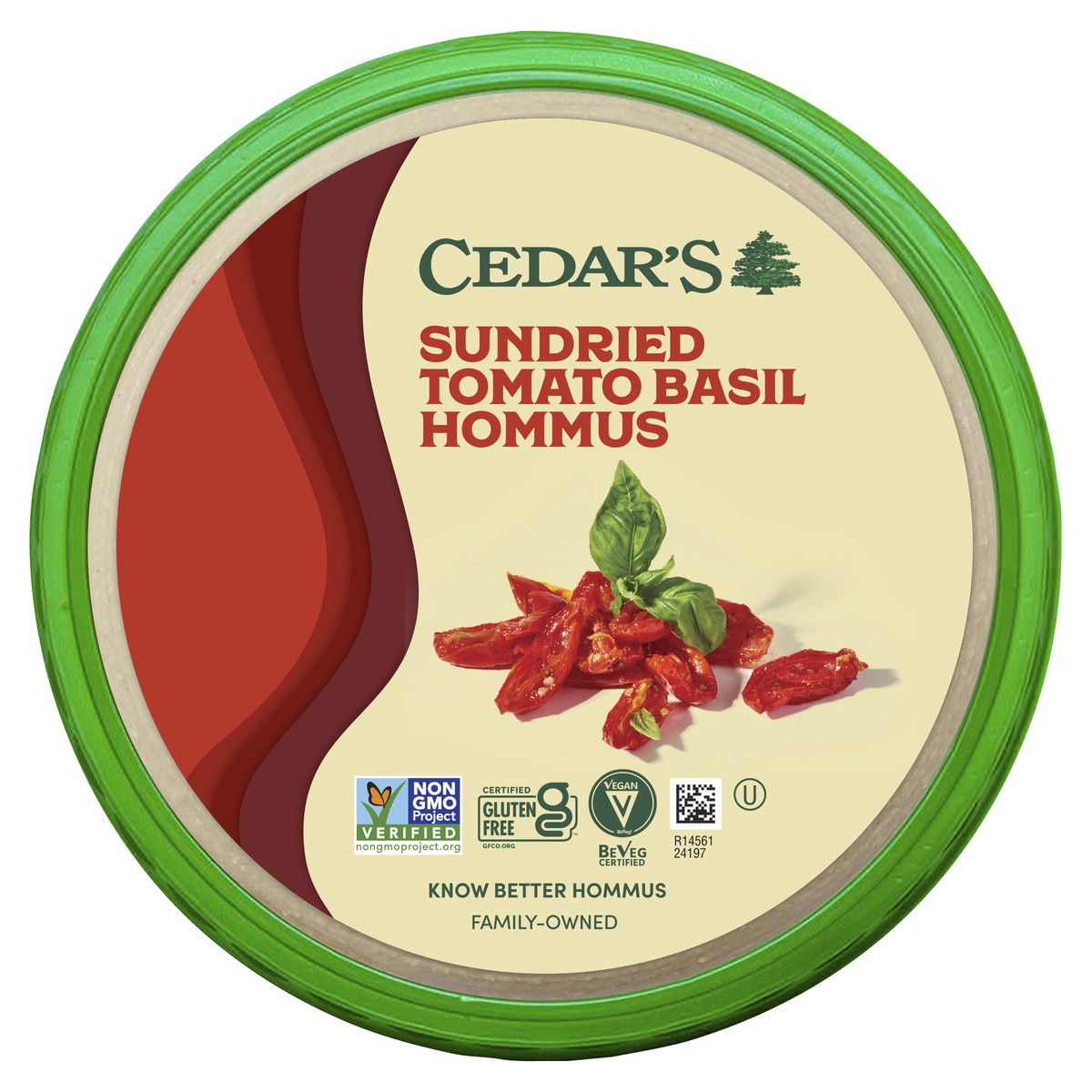 slide 1 of 4, Cedar's Sundried Tomato Basil Hummus, 8 oz