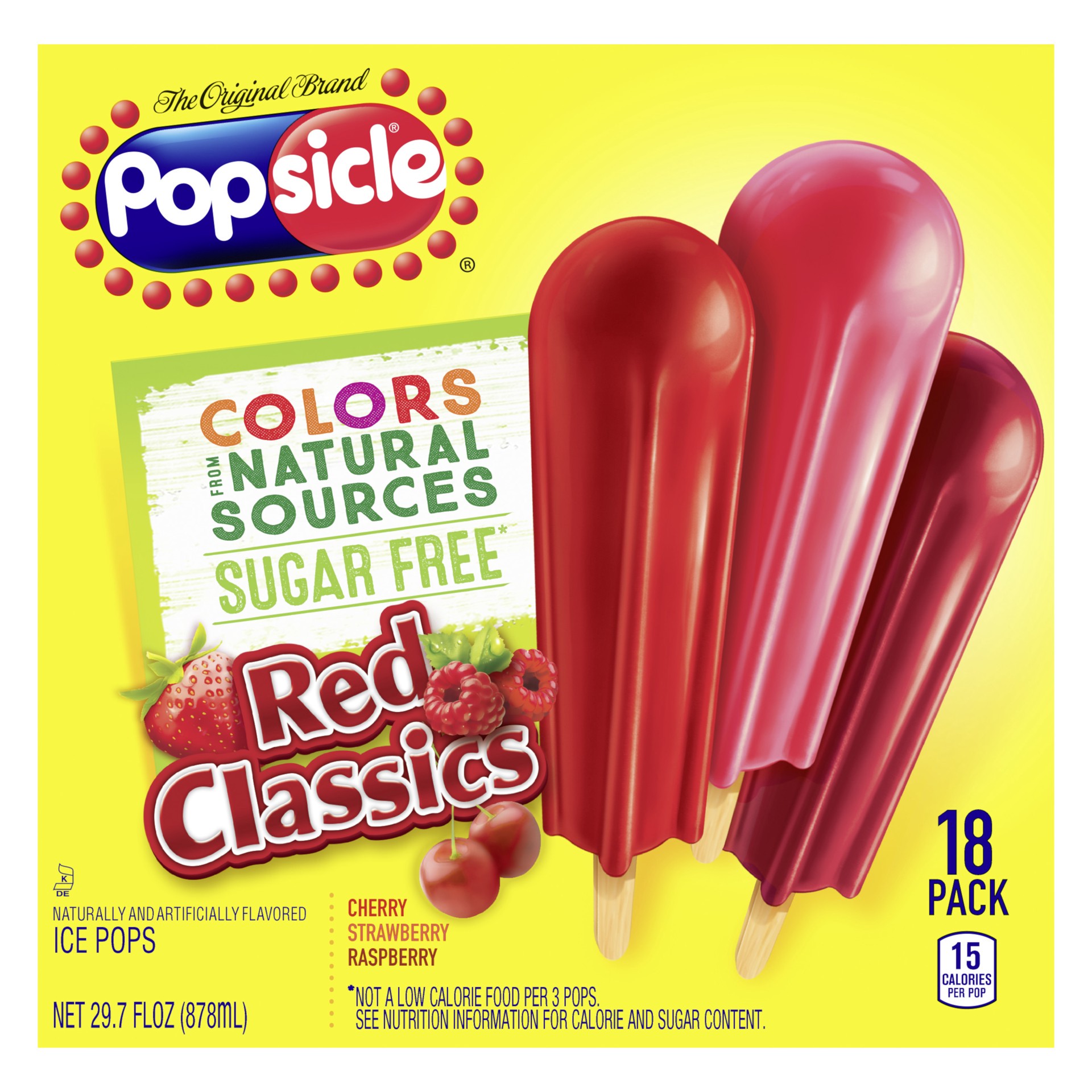 slide 1 of 6, Popsicle Ice Pops Sugar Free Red Classics, 18 ct, 18 ct