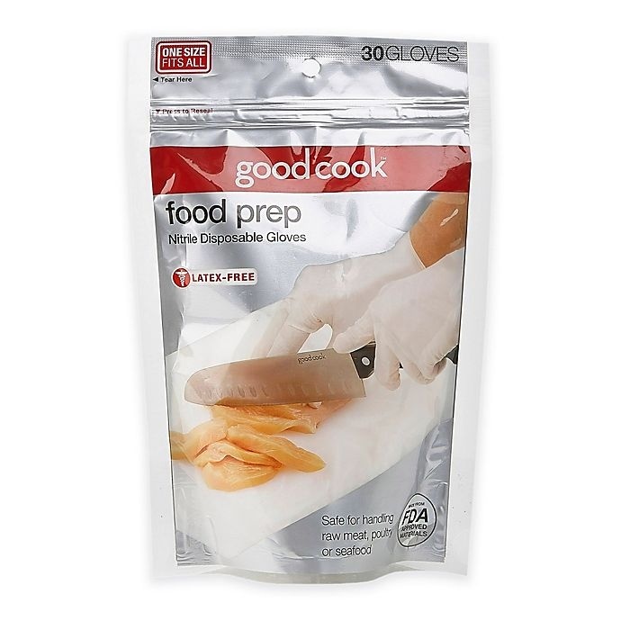 slide 1 of 1, Good Cook Food Prep Disposable Gloves Latex Free, 30 ct