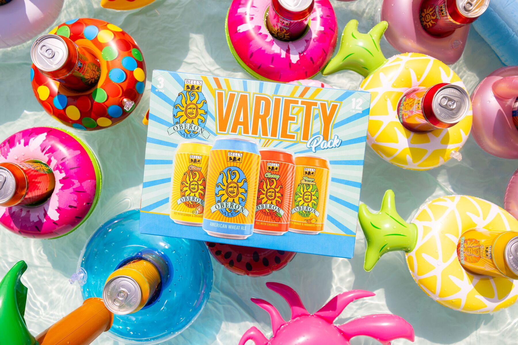 slide 3 of 4, Bell's Oberon Sunshine Shandy Variety Pack Beer, 12 Pack, 12 fl oz Cans, 12 ct; 12 oz