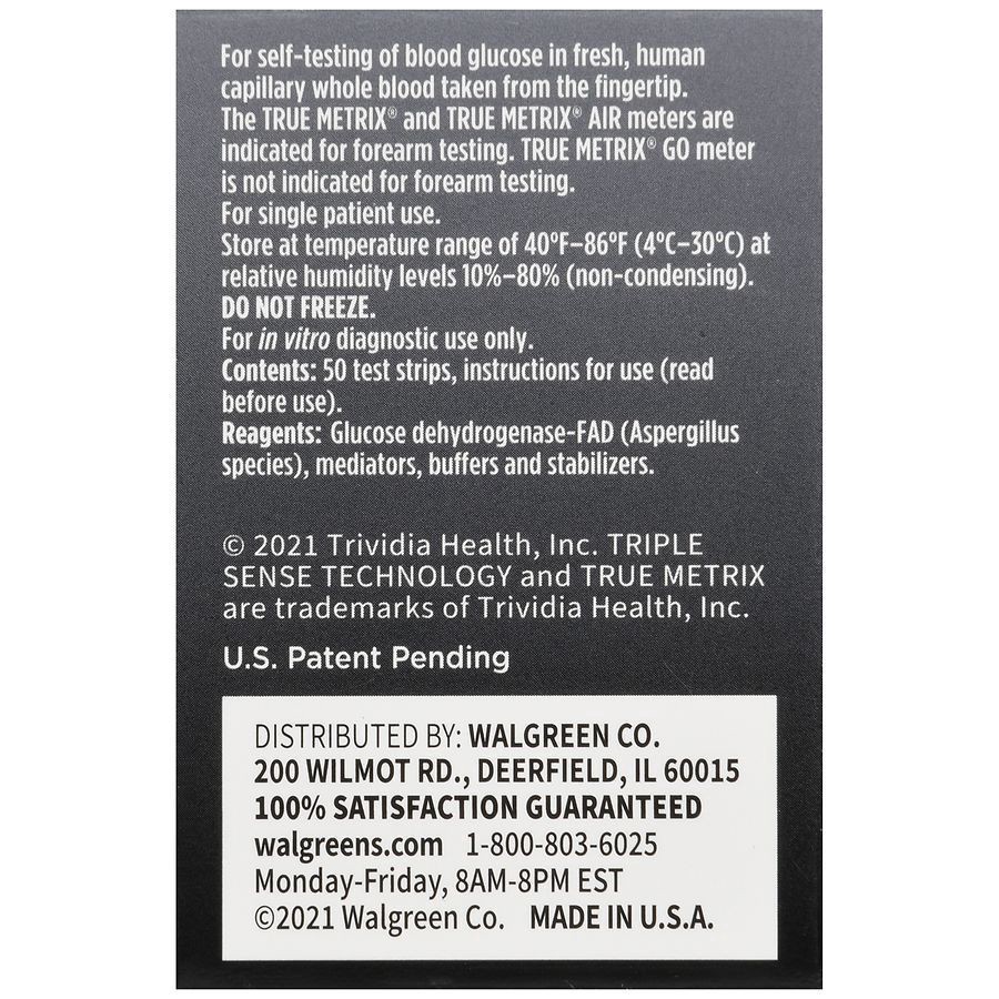 slide 2 of 5, Walgreens True Metrix Blood Glucose Test Strips, 50 ct
