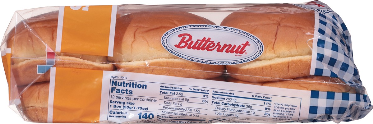 slide 13 of 13, Butternut Golden Honey Hamburger Buns 12 ea, 12 ct