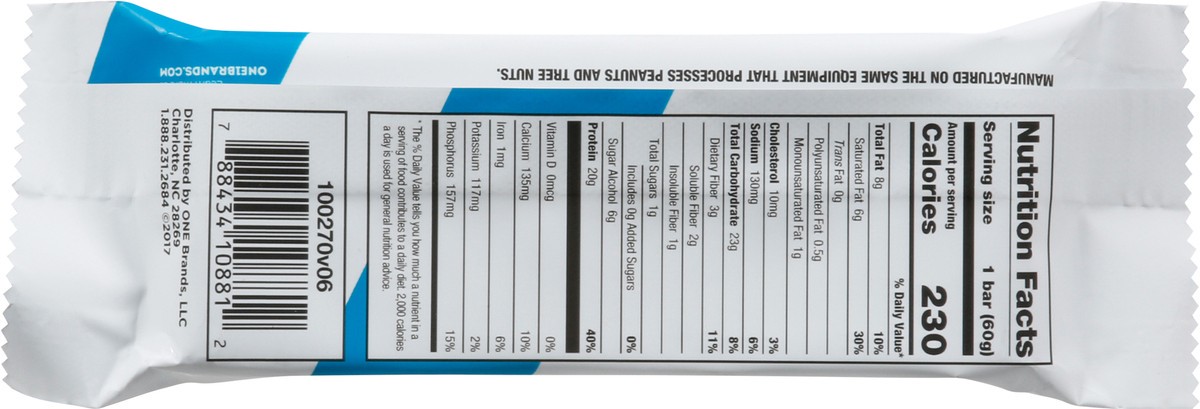 slide 12 of 14, ONE Chocolate Chip Cookie Dough Flavored Protein Bar, 2.12 oz, 2.12 oz