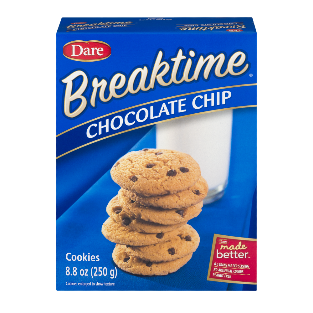 slide 1 of 1, Dare Breaktime Cookies Chocolate Chip, 8.8 oz