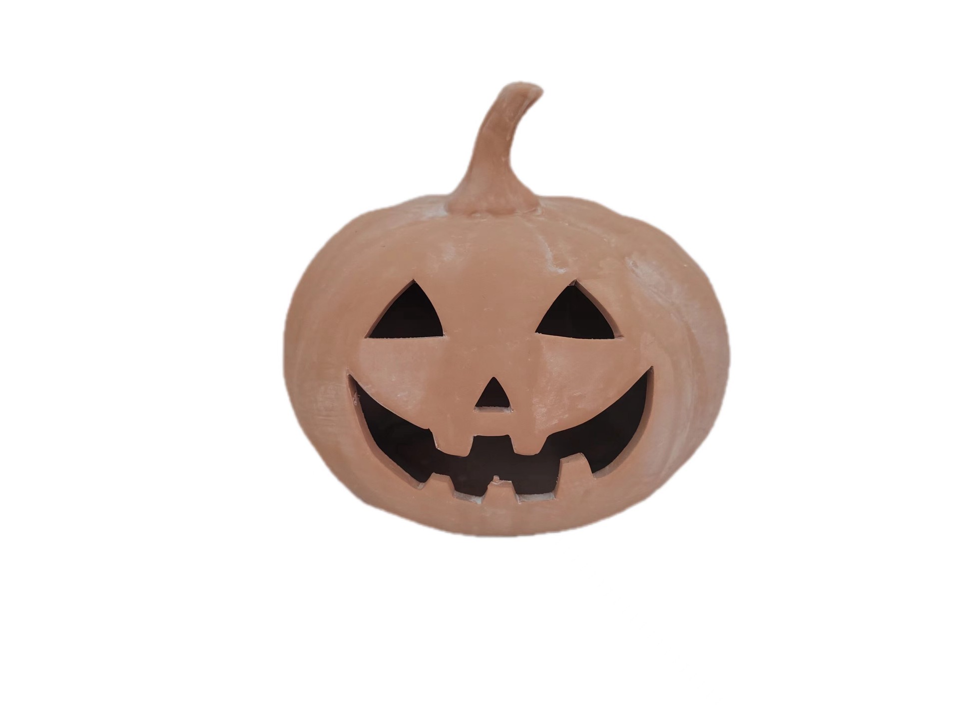 slide 1 of 1, Spooky Village Terra Cotta Halloween Pumpkin, 1 ct