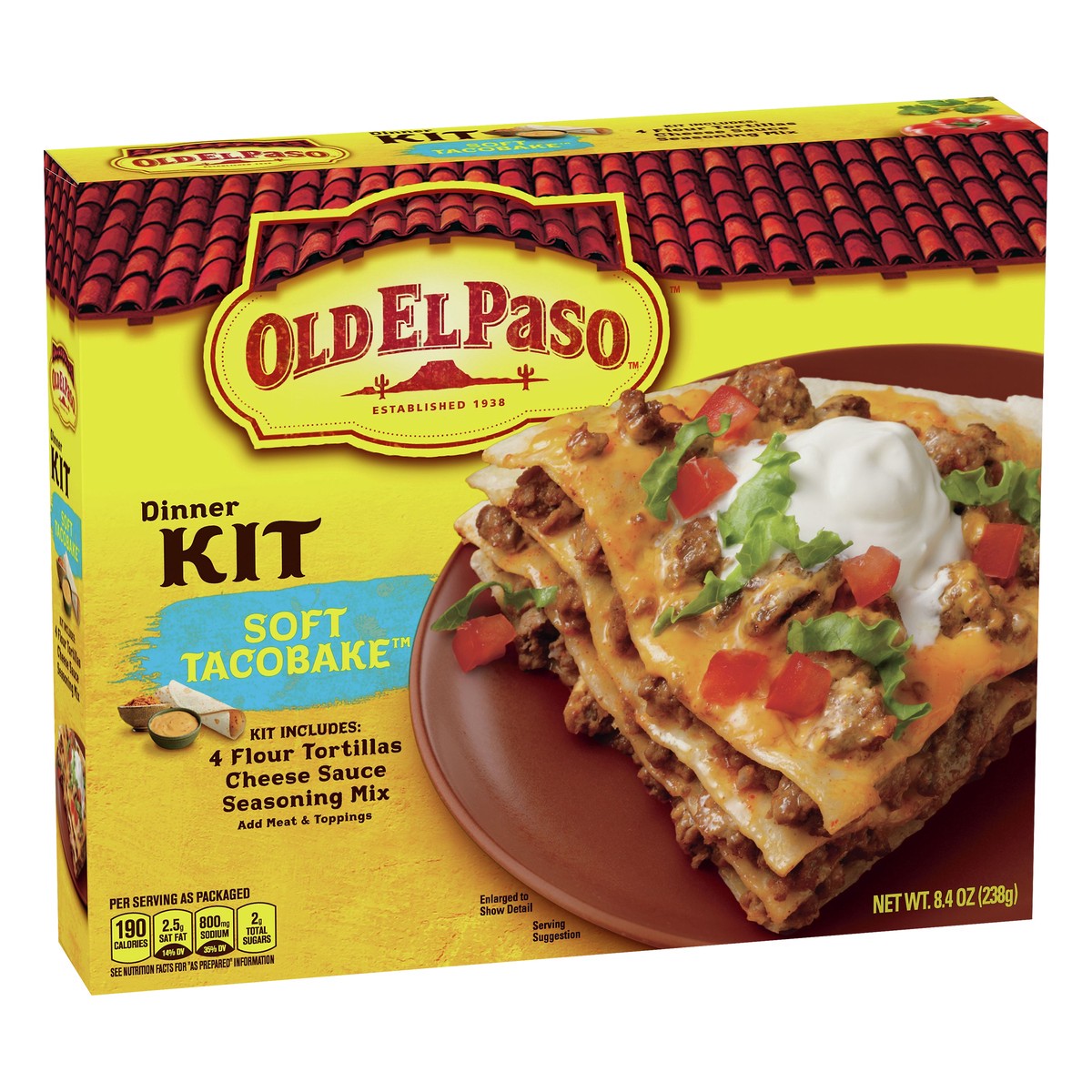 slide 2 of 9, Old El Paso Soft TacoBake Dinner Kit, 8.4 oz., 8.4 oz