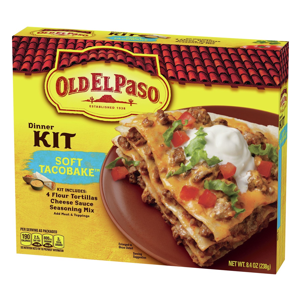 slide 3 of 9, Old El Paso Soft TacoBake Dinner Kit, 8.4 oz., 8.4 oz