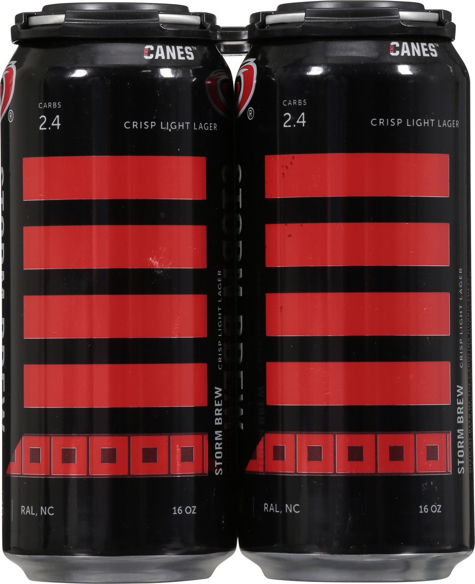 slide 5 of 10, R&D Brewing Canes Crisp Light Lager Storm Brew Beer 4 - 16 oz Cans, 4 ct; 16 oz