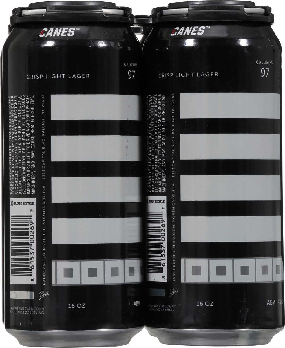 slide 8 of 10, R&D Brewing Canes Crisp Light Lager Storm Brew Beer 4 - 16 oz Cans, 4 ct; 16 oz