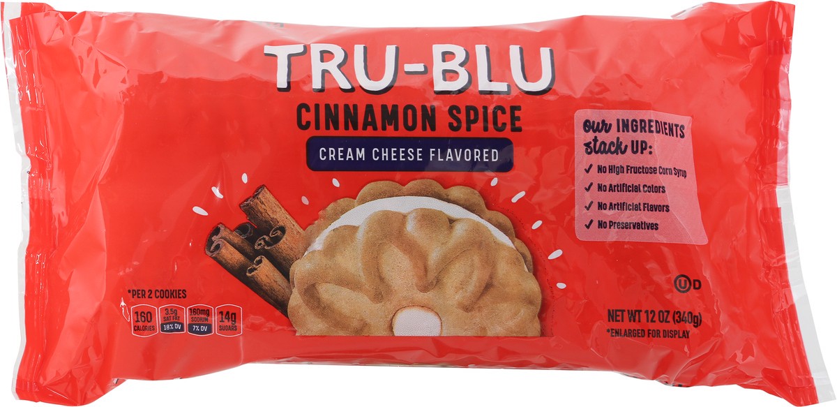 slide 10 of 13, Tru-Blu Cinnamon Spice Cream Cheese Flavored Cookies 12 oz, 12 oz