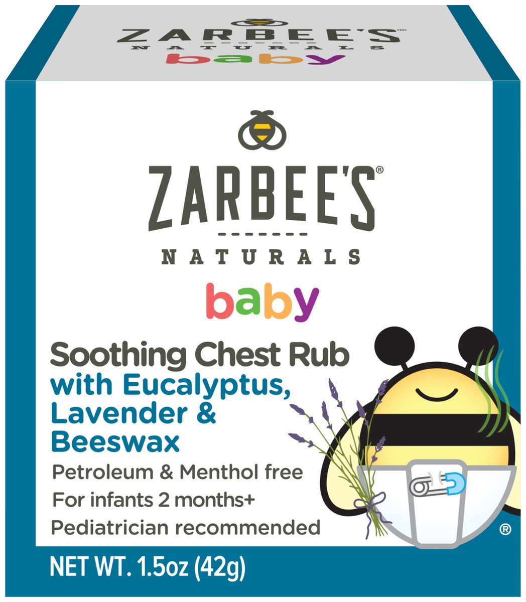 slide 6 of 6, Zarbee's Naturals Baby Soothing Chest Rub, Eucalyptus, Lavender & Beeswax, 1.5 oz, 1.5 oz