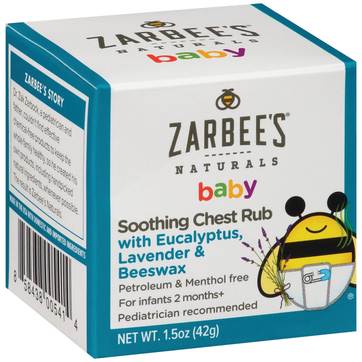 slide 3 of 6, Zarbee's Naturals Baby Soothing Chest Rub, Eucalyptus, Lavender & Beeswax, 1.5 oz, 1.5 oz
