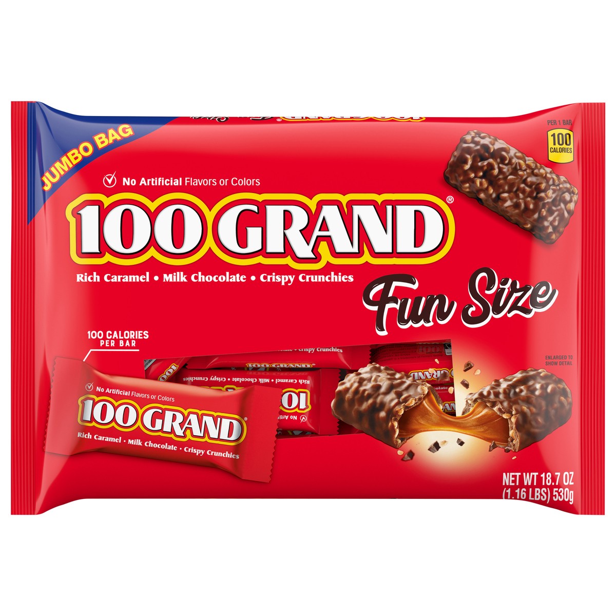 slide 1 of 7, 100 Grand Candy Fun Size 18.7 oz, 18.7 oz