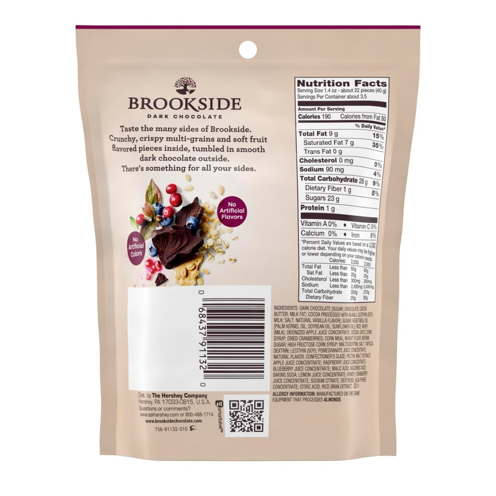 slide 2 of 6, Brookside Dark Chocolate Crunchy Clusters Crispy Multigrain & Berry Medley Flavors, 5 oz