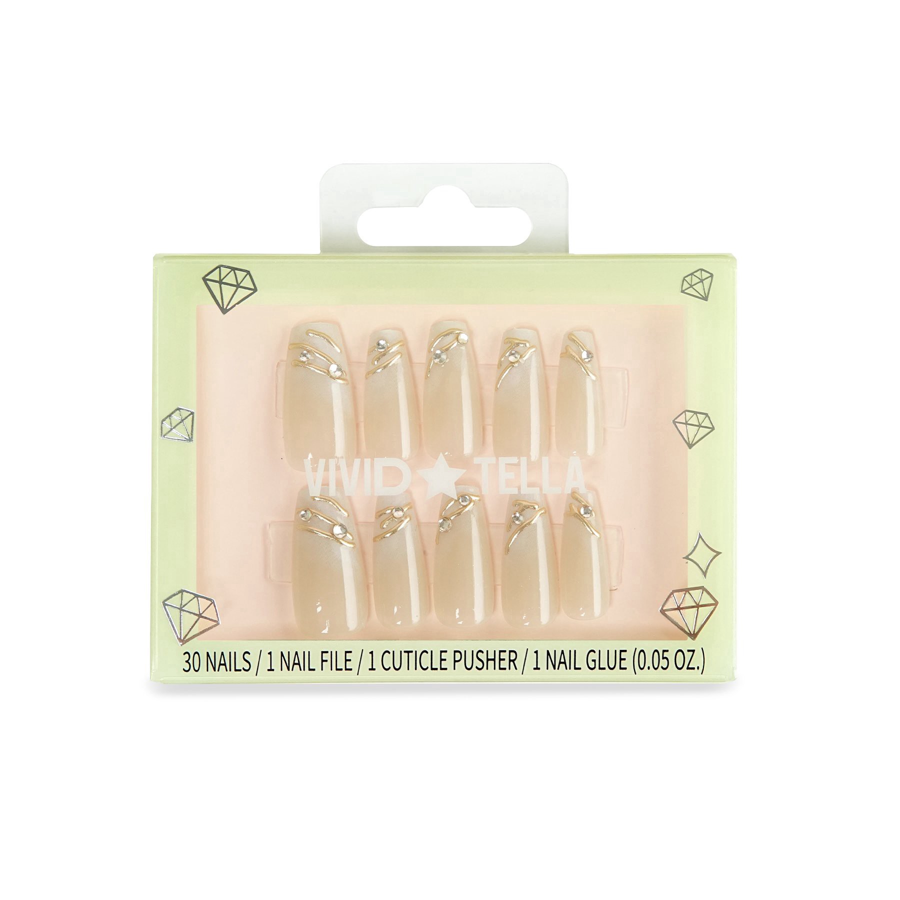 slide 1 of 1, Vivid Tella Nails - Cake, 1 ct