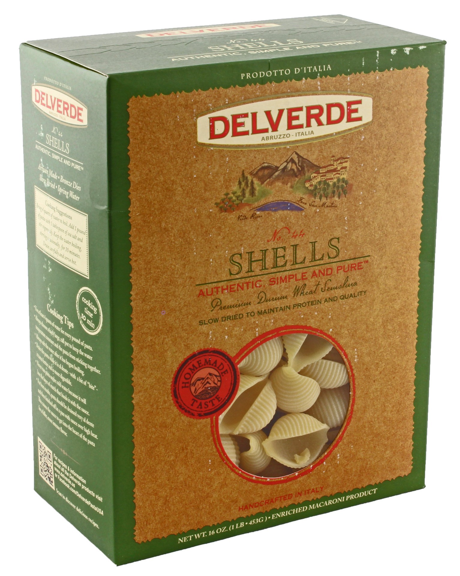 slide 1 of 1, Delverde Pasta Conchile Rigate, 16 oz